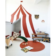 Bodenmatte Schutzmatte, rund 110cm, Rost