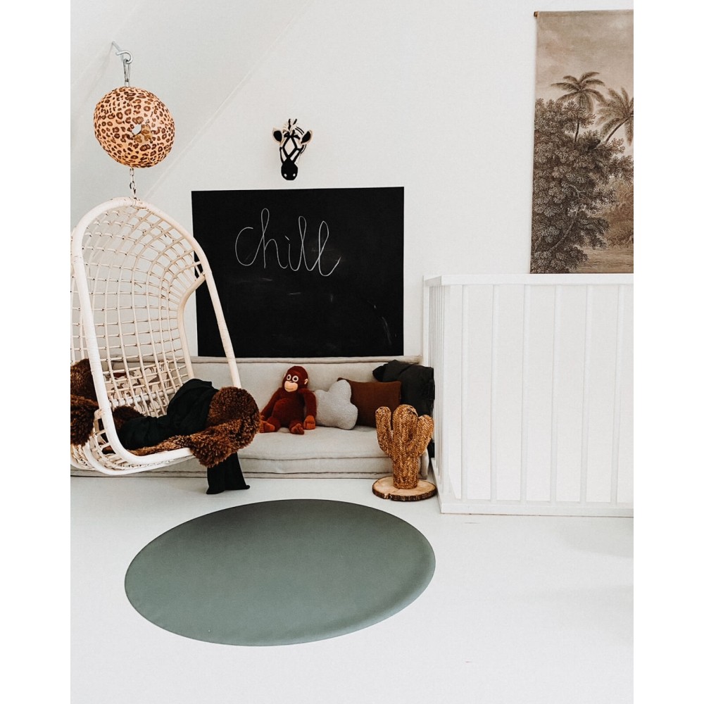 Bodenmatte Schutzmatte, rund 110cm, Seiheki Grün