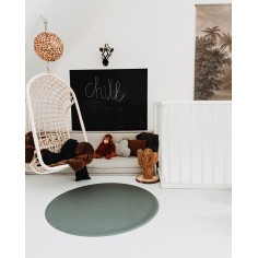 Bodenmatte Schutzmatte, rund 110cm, Seiheki Grün