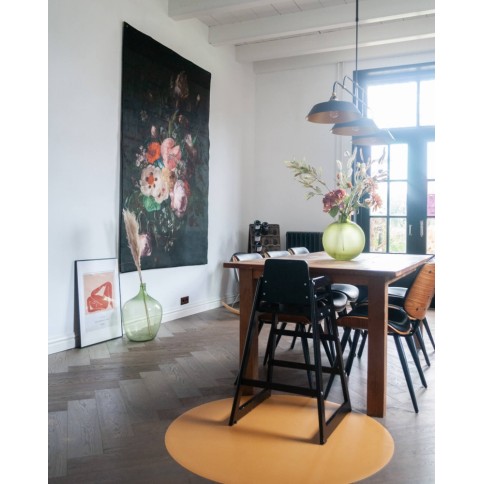 Bodenmatte Schutzmatte, rund 110cm, Mustard