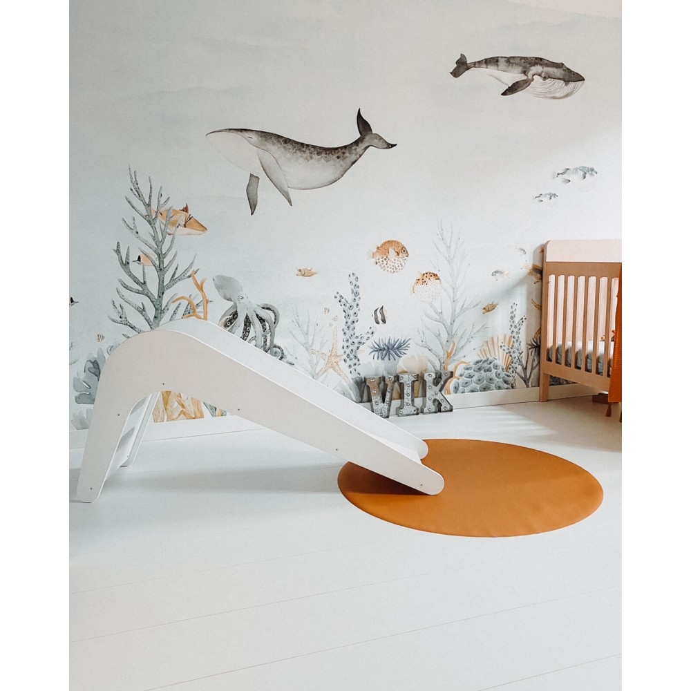 Bodenmatte Schutzmatte, rund 110cm, Mustard