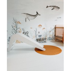 Bodenmatte Schutzmatte, rund 110cm, Mustard