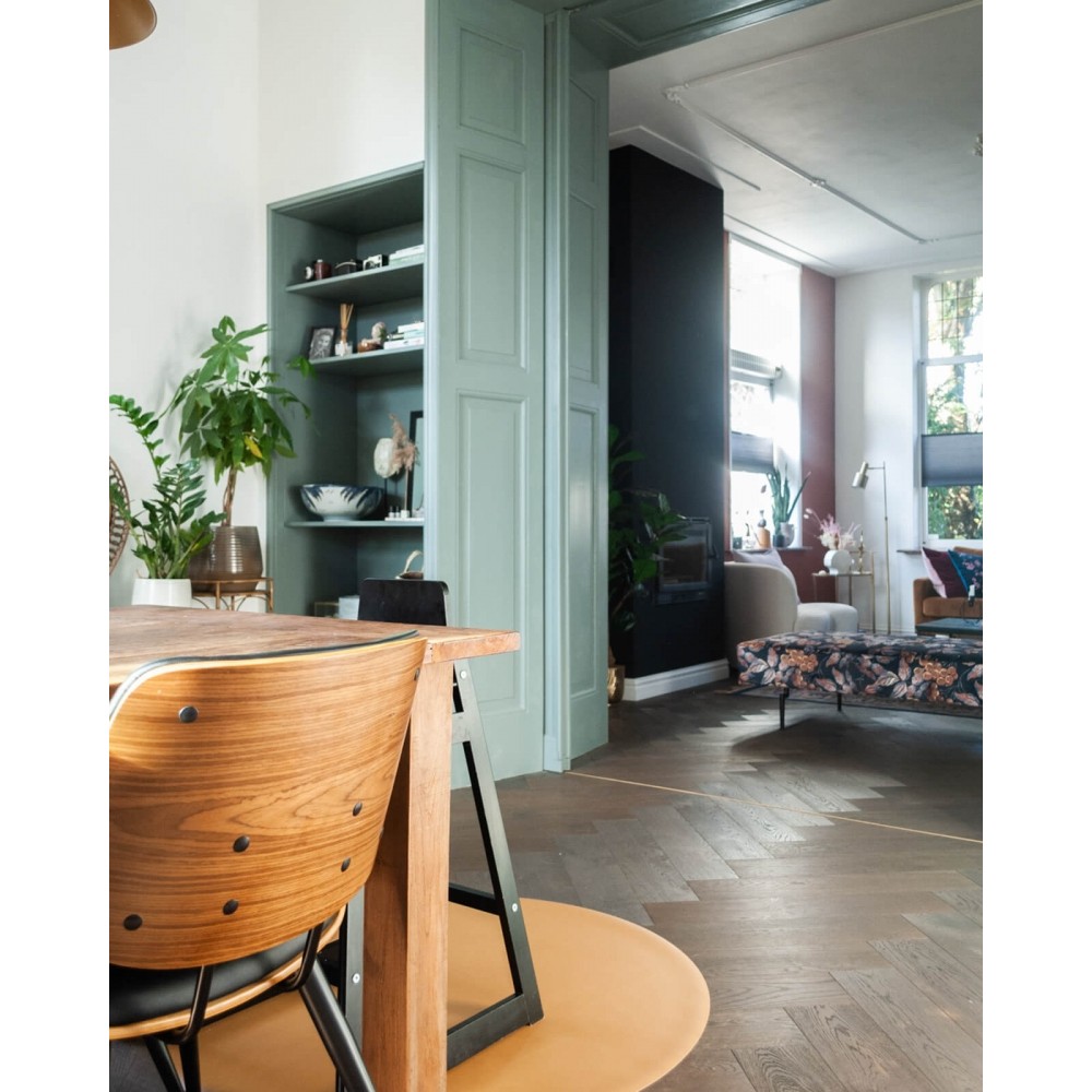 Bodenmatte Schutzmatte, rund 110cm, Mustard