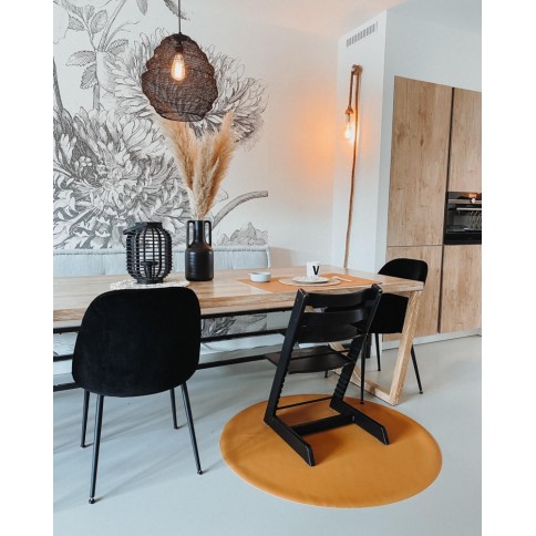 Bodenmatte Schutzmatte, rund 110cm, Mustard