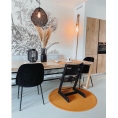 Bodenmatte Schutzmatte, rund 110cm, Mustard