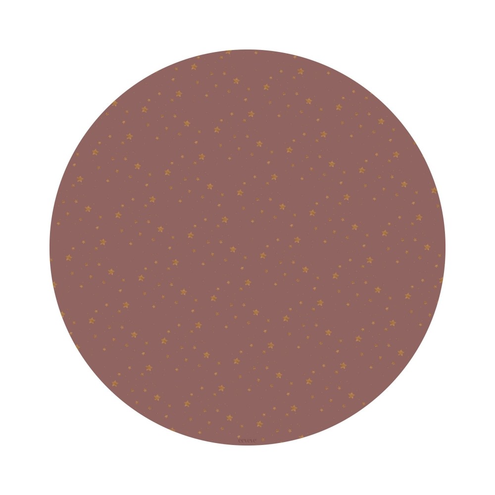 Bodenmatte Schutzmatte, rund 110cm, Stars Kupfer Rose