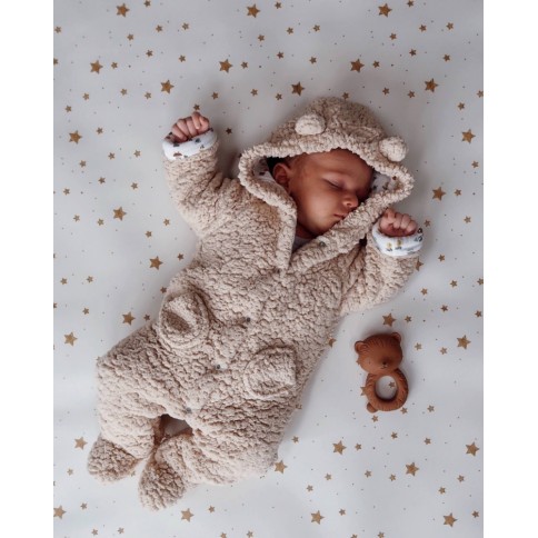 Bodenmatte Schutzmatte, rund 110cm, Stars Mandel