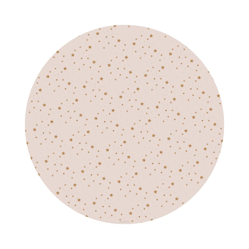 Bodenmatte Schutzmatte, rund 110cm, Stars Mandel