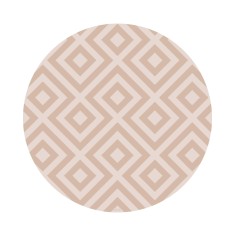 Bodenmatte Schutzmatte, rund 110cm, Modern Blocks Wüstensand