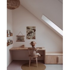 Bodenmatte Schutzmatte, rund 110cm, Gepunktet Herbstgold