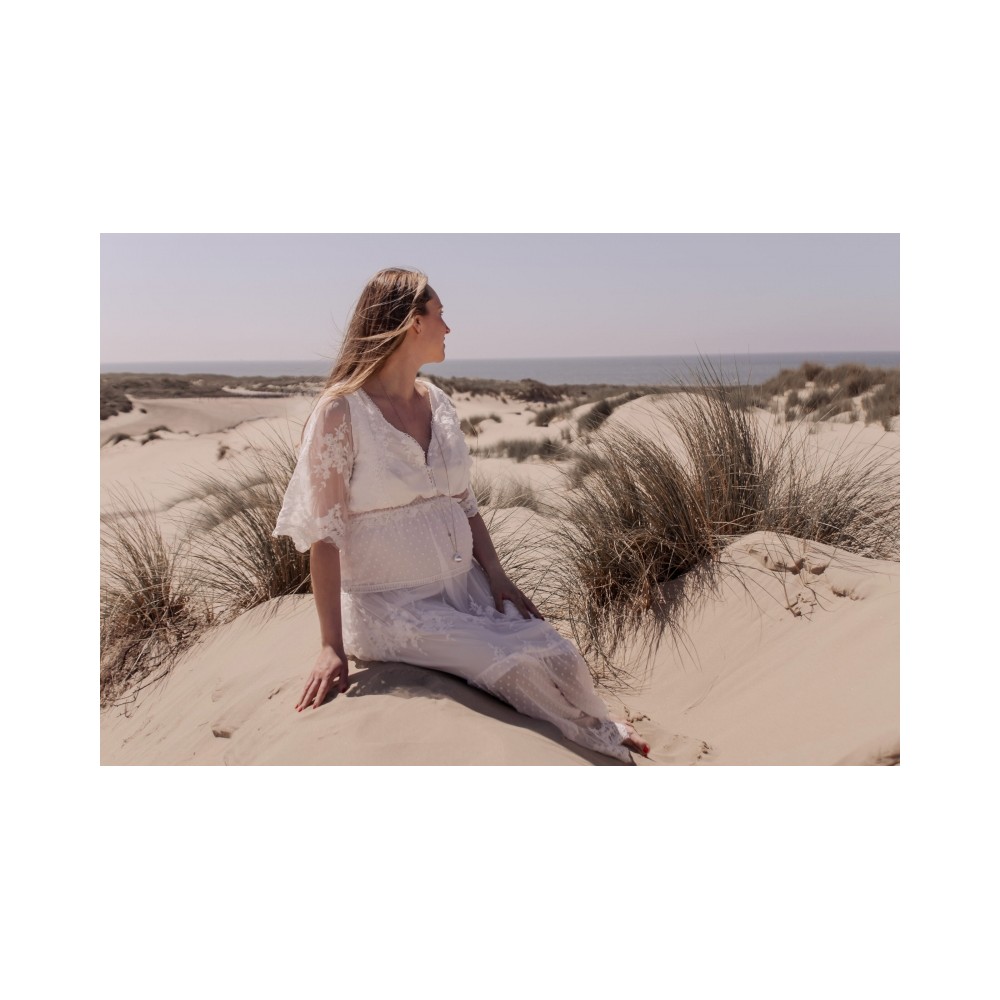 Bola-Kugel Fine Collection Schwangerschaftskette, Rosa-Grau