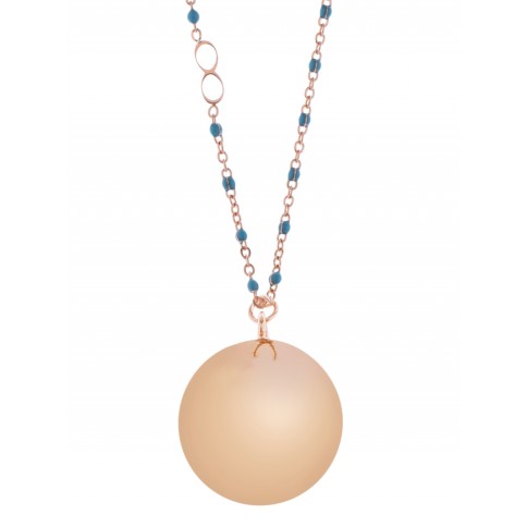 Bola-Kugel Fine Collection Schwangerschaftskette, Rosé-Blau