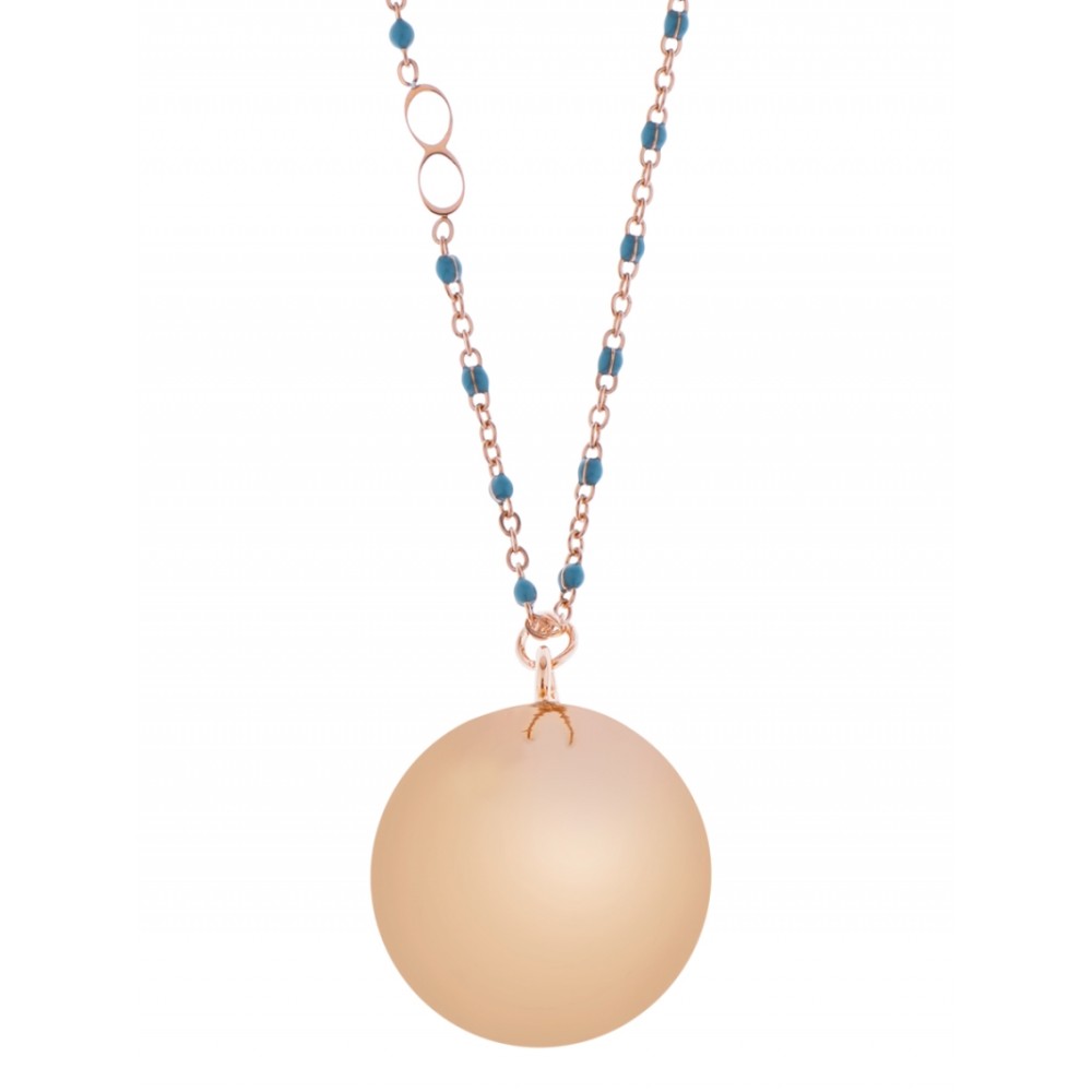 Bola-Kugel Fine Collection Schwangerschaftskette, Rosé-Blau