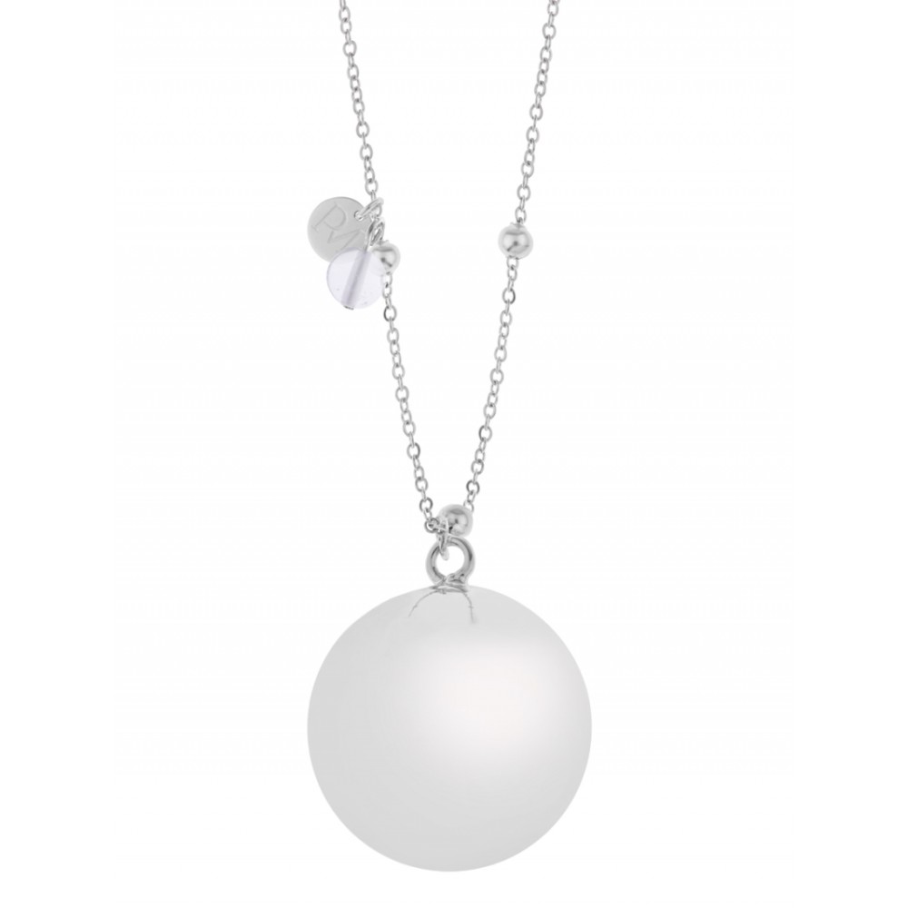 Collier de grossesse Bola-Kugel Fine Collection, cristal argenté