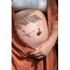 Collier bola de grossesse Fine Collection, quartz rose-rosé