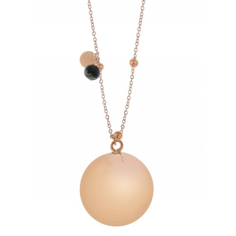 Bola-Kugel Fine Collection Schwangerschaftskette, Rosé-Moss Agat