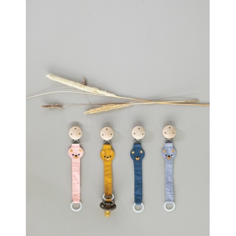 Franck & Fischer Schnullerkette Teddy Blau