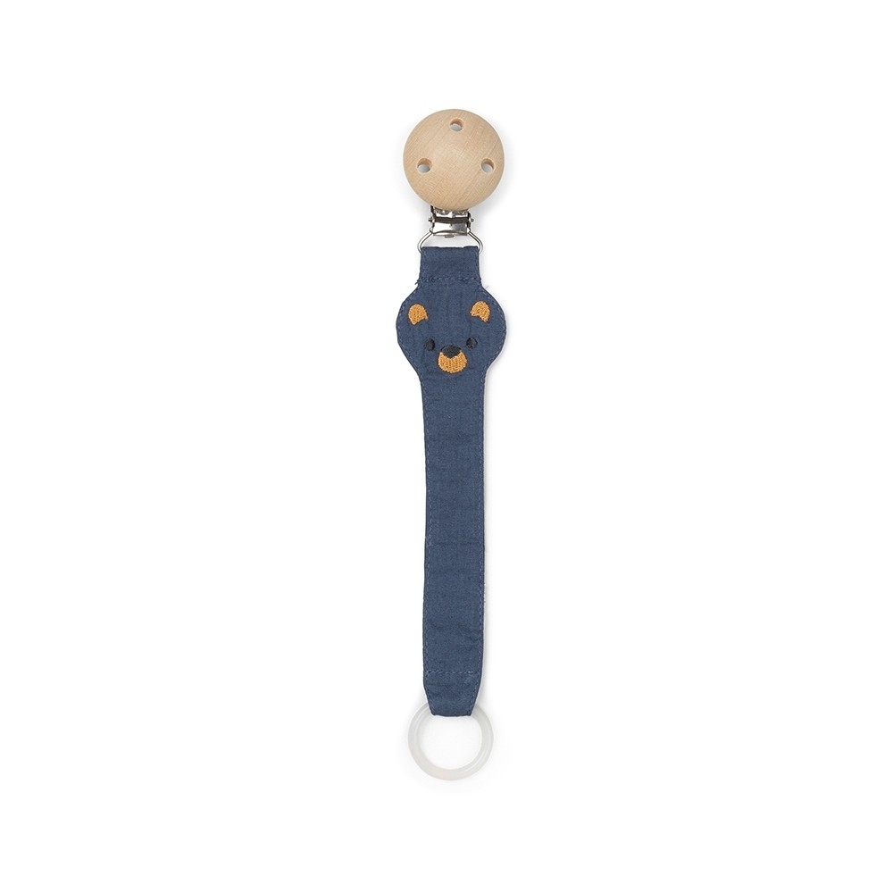 Franck & Fischer Schnullerkette Teddy Blau