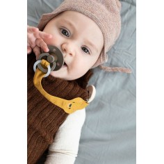 Franck & Fischer Schnullerkette Teddy Gelb