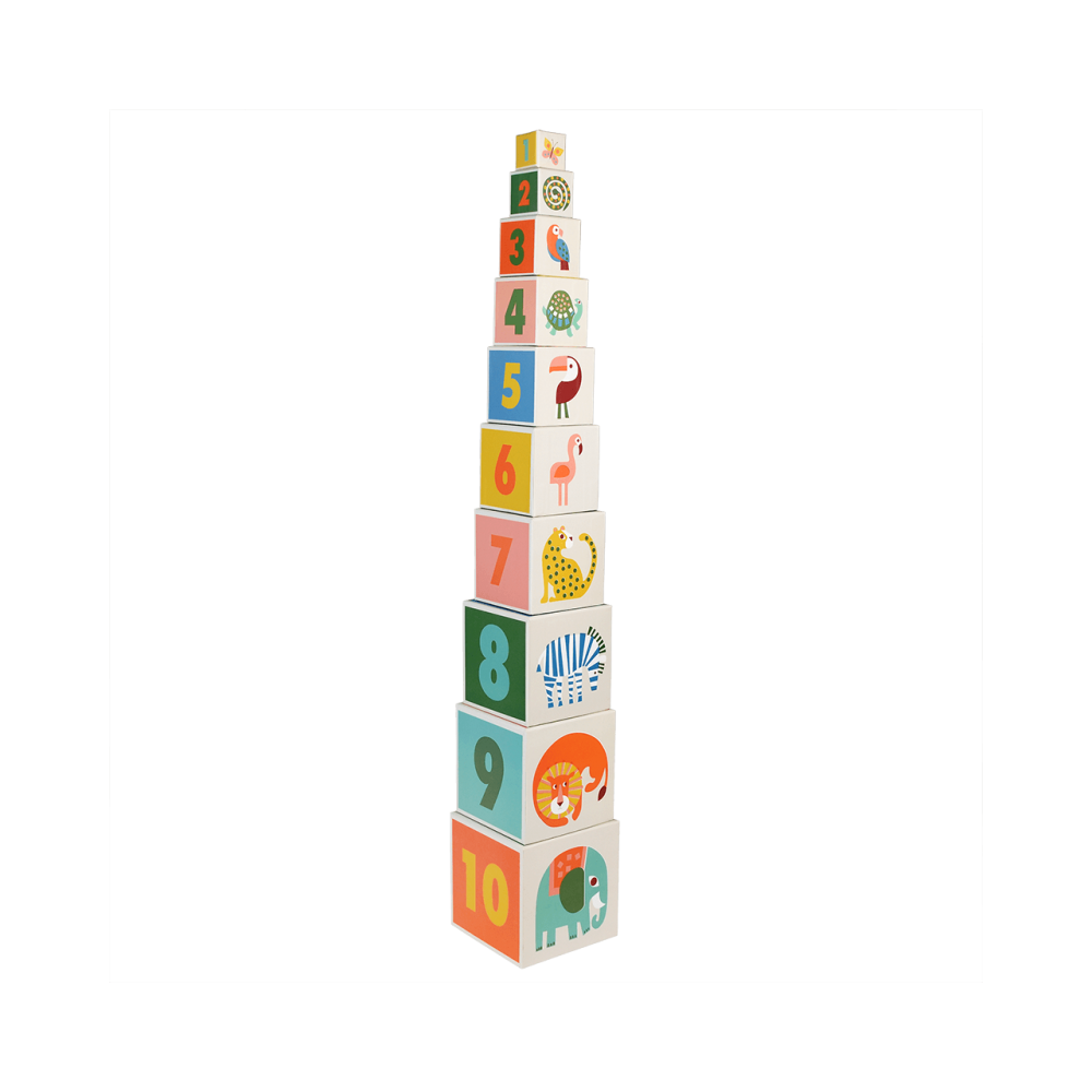 Rex London 10 Stapelblöcke, Wild Wonders