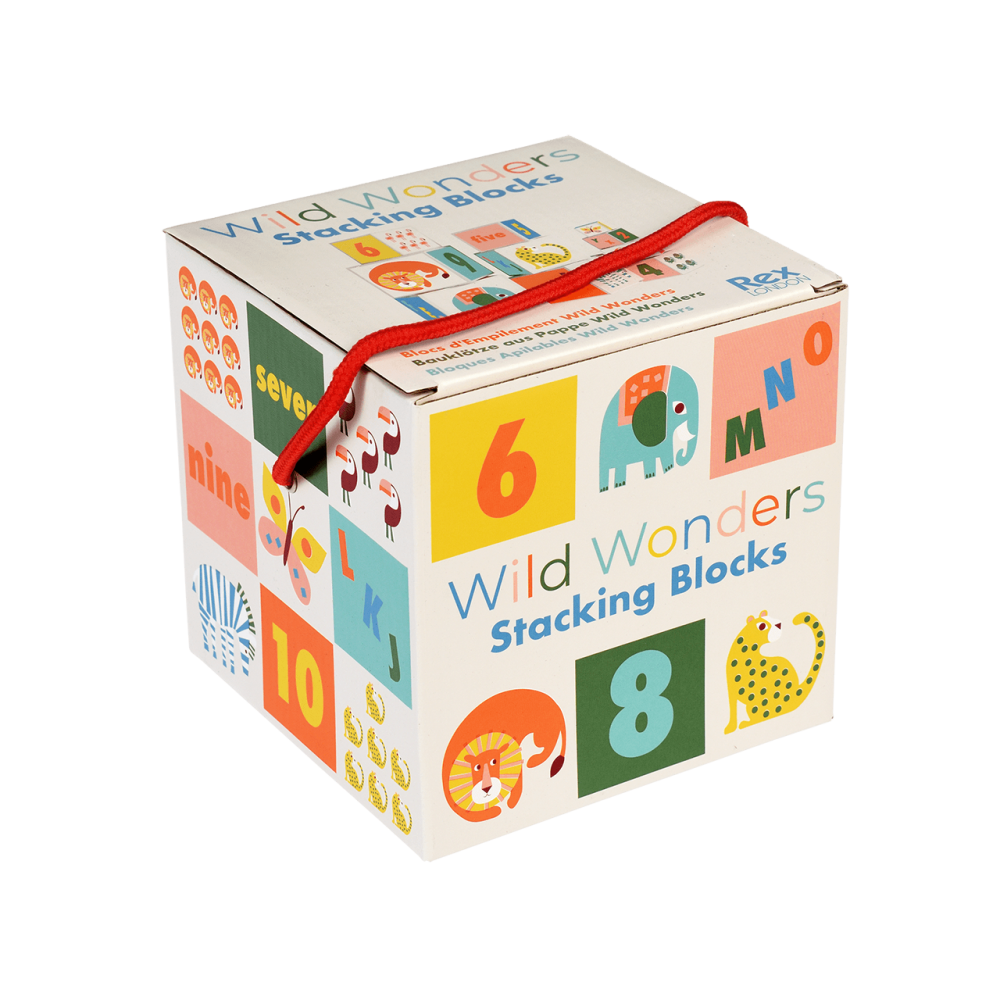 Rex London 10 Stapelblöcke, Wild Wonders