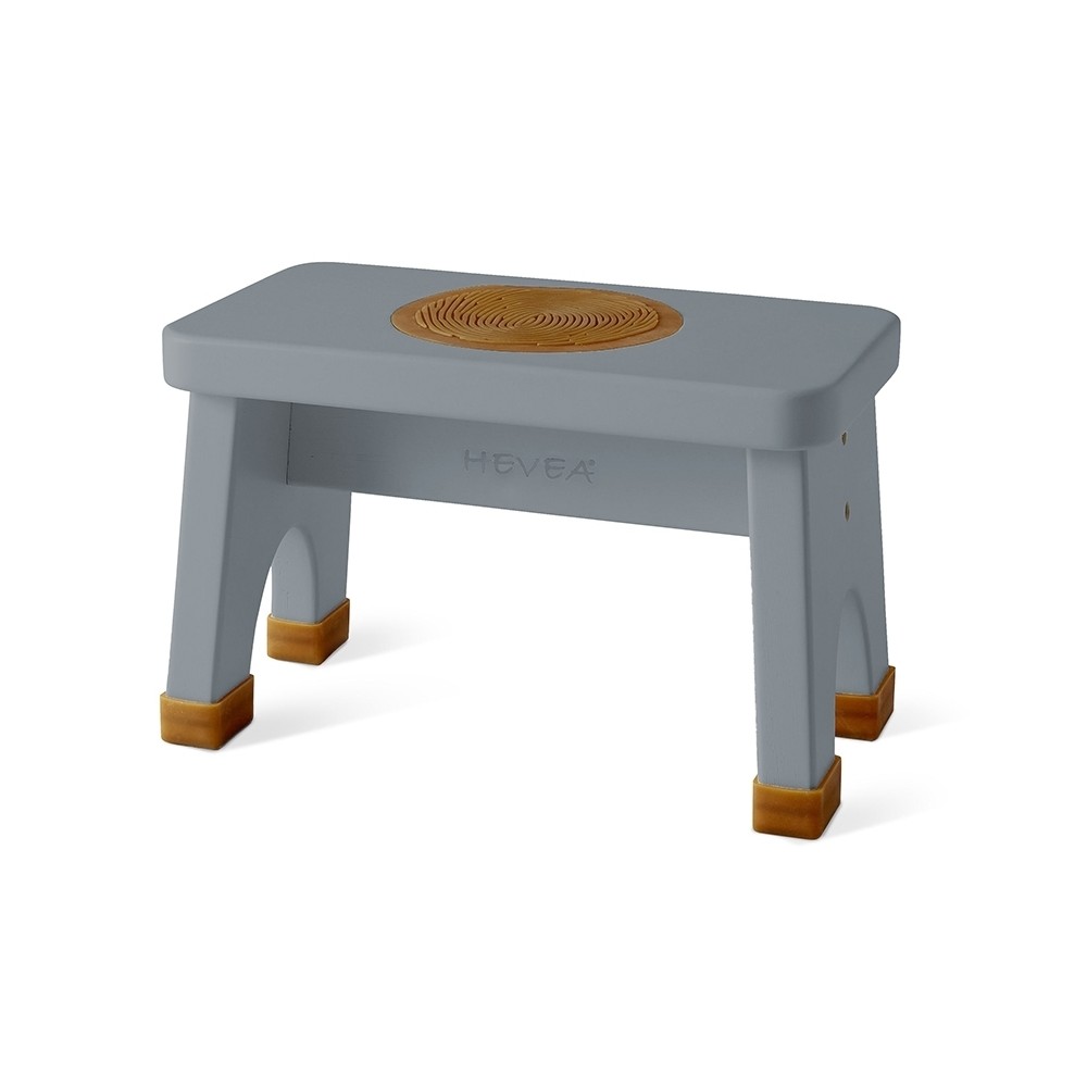 Hevea Kinderhocker aus Kautschukbaumholz - Warm Grey