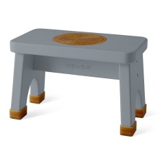 Hevea Kinderhocker aus Kautschukbaumholz - Warm Grey
