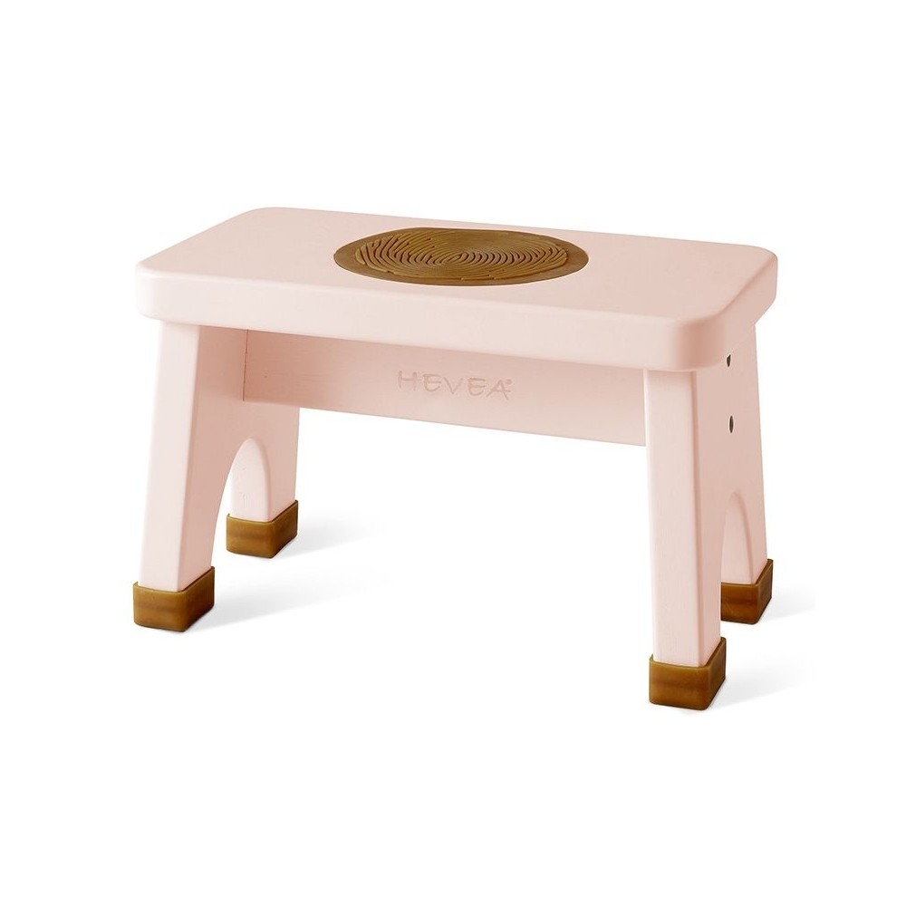 Hevea Kinderhocker aus Kautschukbaumholz - Champagne Pink