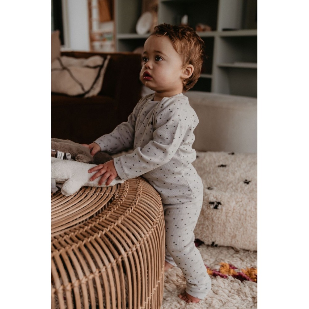 Snoozebaby Pyjama, Regenbogen/ grün