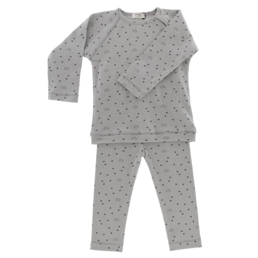 Snoozebaby Pyjama, Regenbogen/ grün