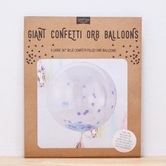 riesige Konfetti Ballone, 3 Stück - blau