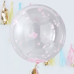 riesige Konfetti Ballone, 3 Stück - rosa