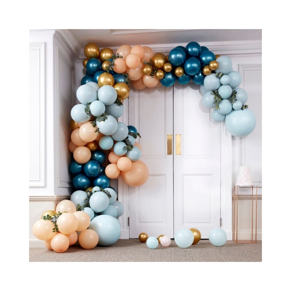 Ballonbogen, Luxe Teal and Gold Chrome