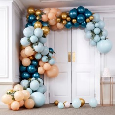 Ballonbogen, Luxe Teal and Gold Chrome