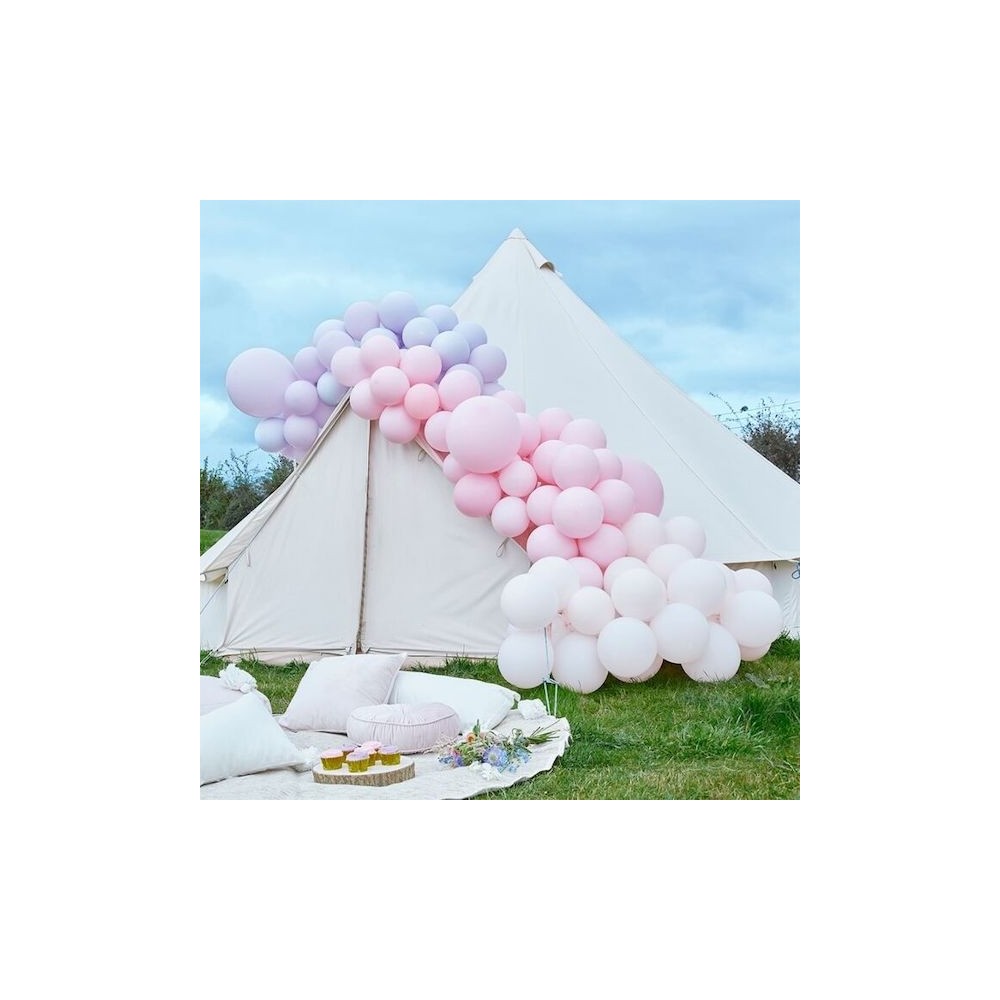 Ballonbogen, Luxe Pastel Pink and Purple