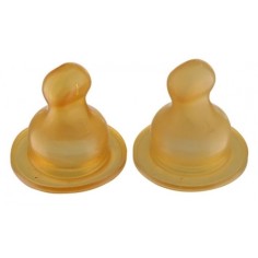 Hevea Trinksauger für Babyflasche, 2er Pack, 0-3 Monate