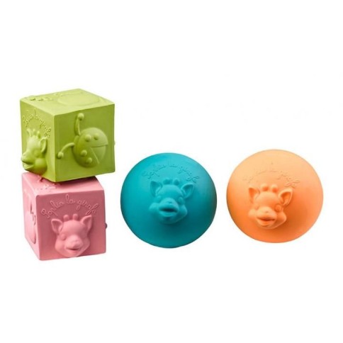 Sophie la Girafe 2 balles + 2 cubes so'pure