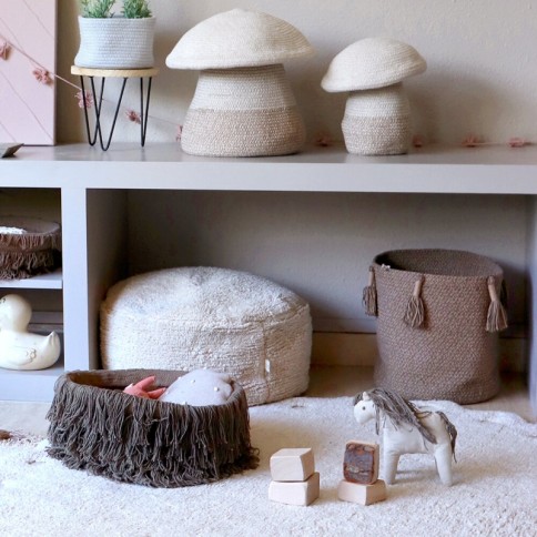 Lorena Canals Aufbewahrungskorb Woody, Soil Brown