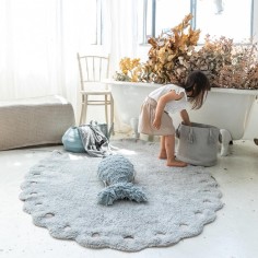 Aufbewahrungskorb Woody, Pearl Blue