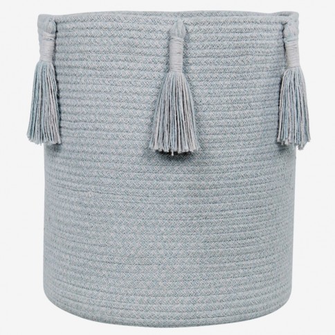 Aufbewahrungskorb Woody, Pearl Blue