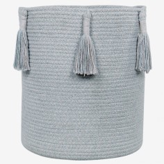 Aufbewahrungskorb Woody, Pearl Blue