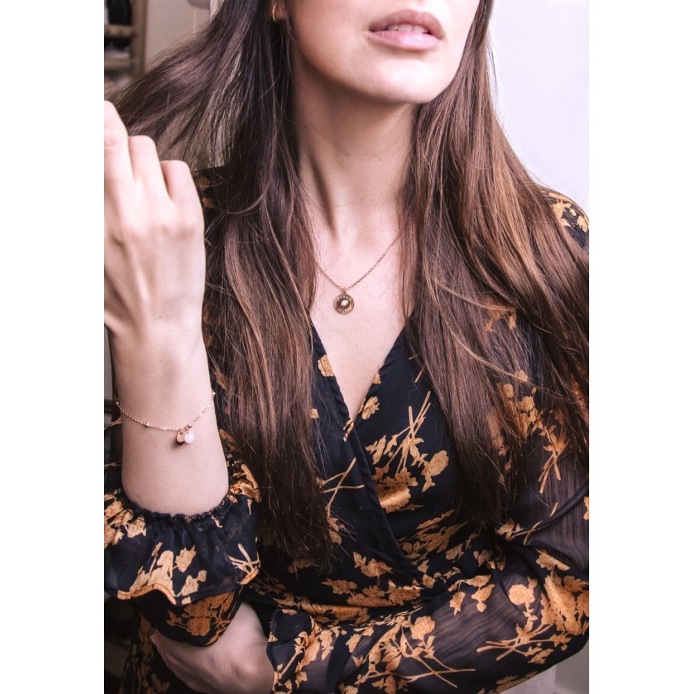 MAM Armband, Rosé Federn