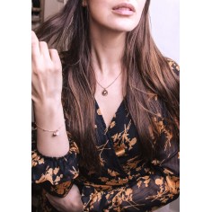 MAM Armband, Rosé Federn