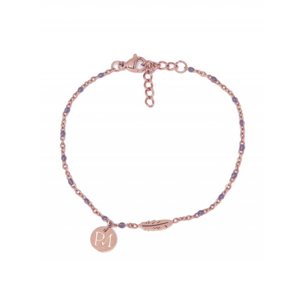 MAM Armband, Rosé Federn