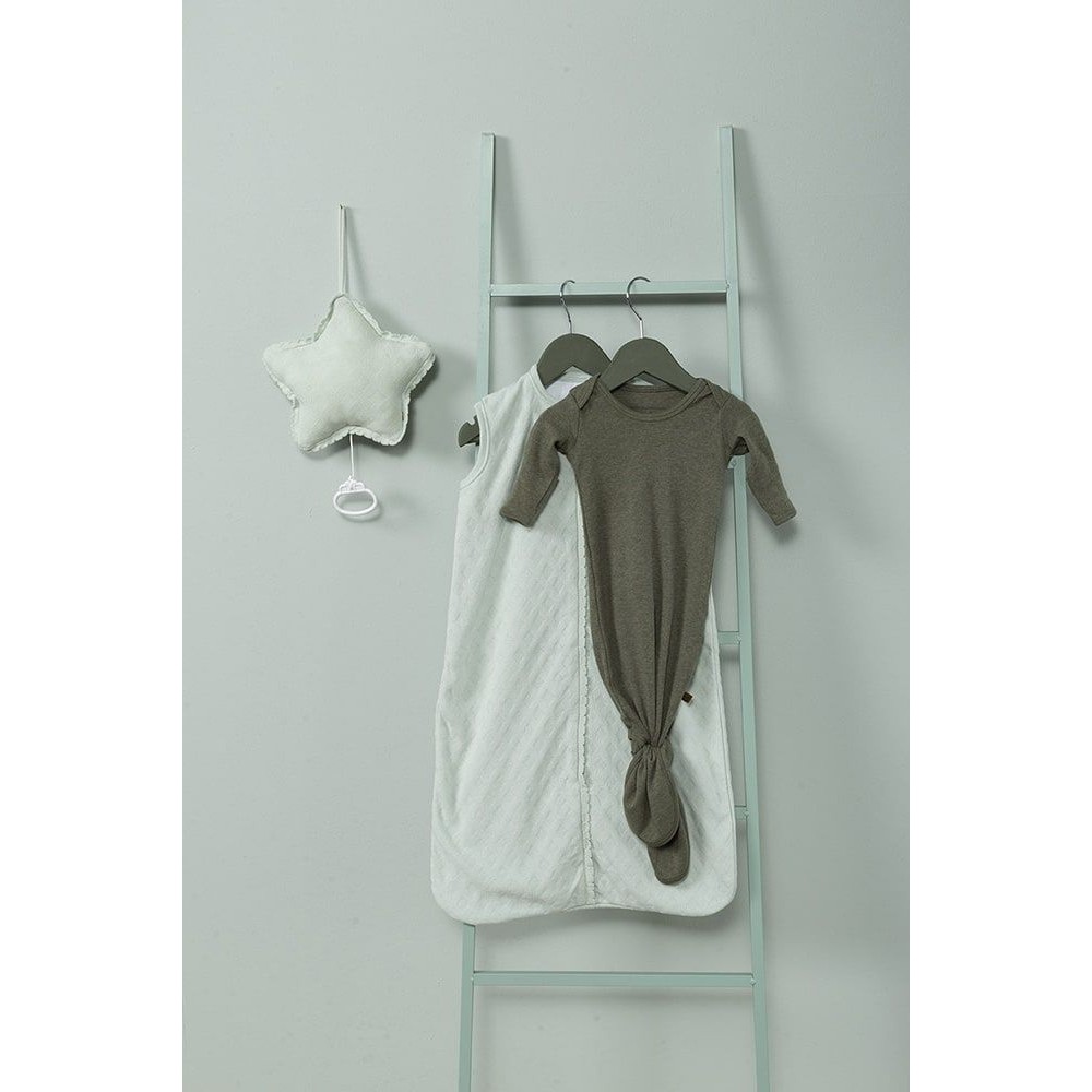 Babys only geknoteter Strampler, Melange Khaki, Grösse 50/56