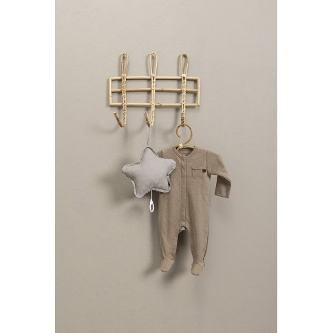 Babys only Strampler mit Füßen, Melange Clay