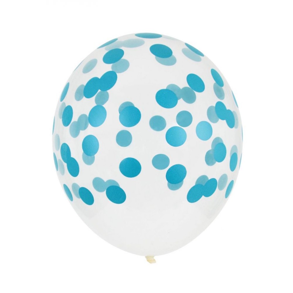 My Little Day Ballons en latex, 5 pcs. - Confetti Blue