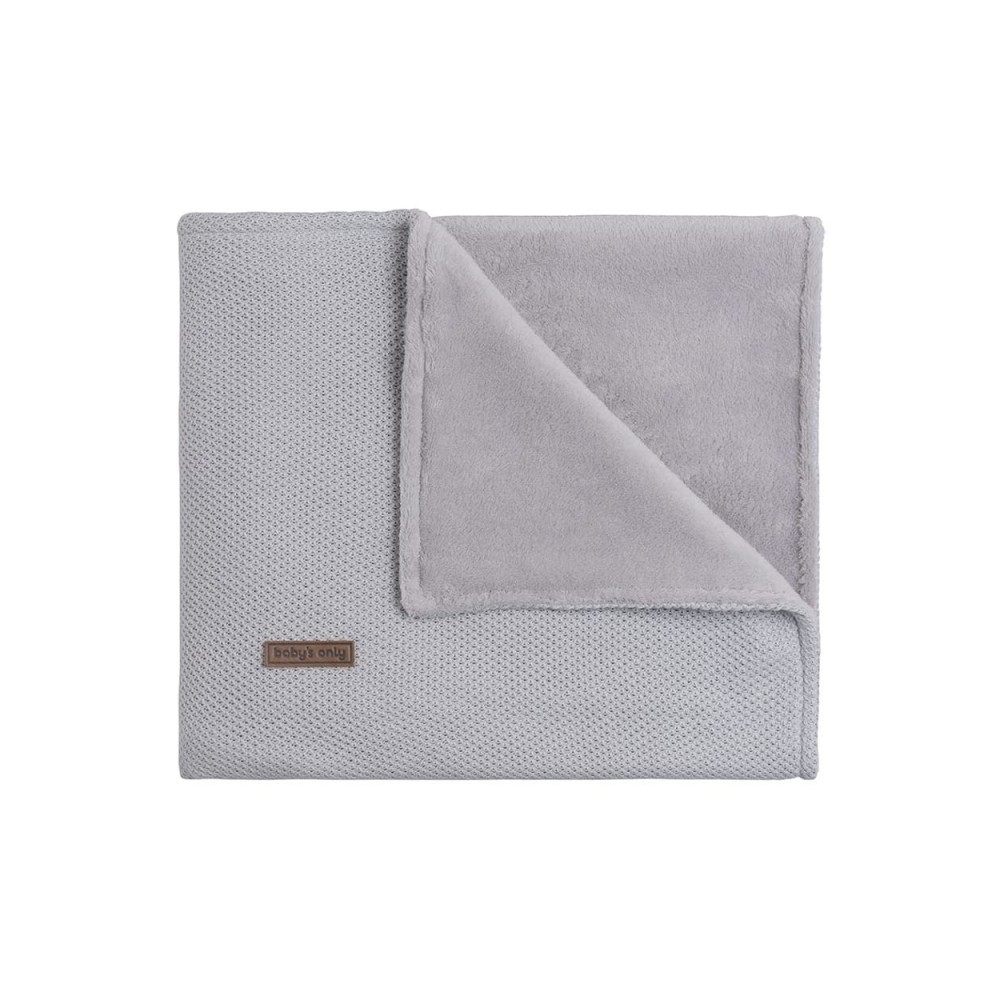 Babys only Gitterbettdecke teddyfutter Classic, Silbergrau