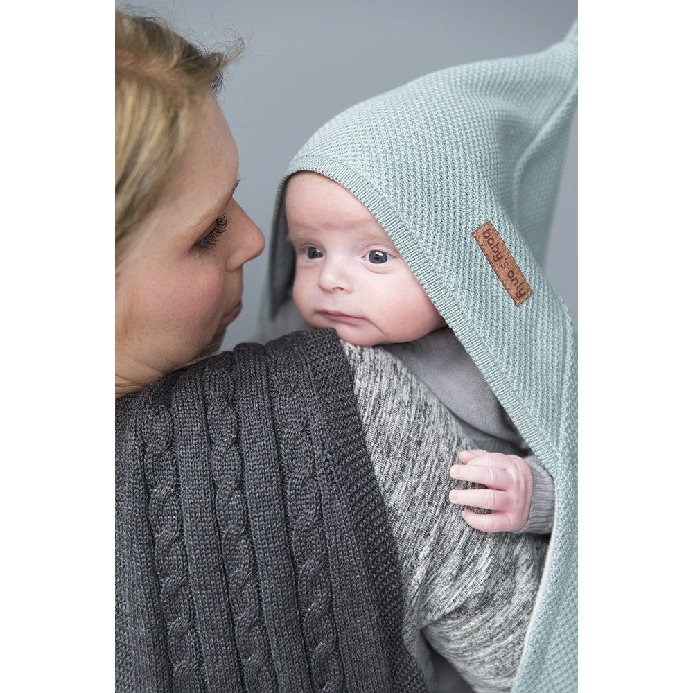 Kapuzendecke soft Classic, Puderblau