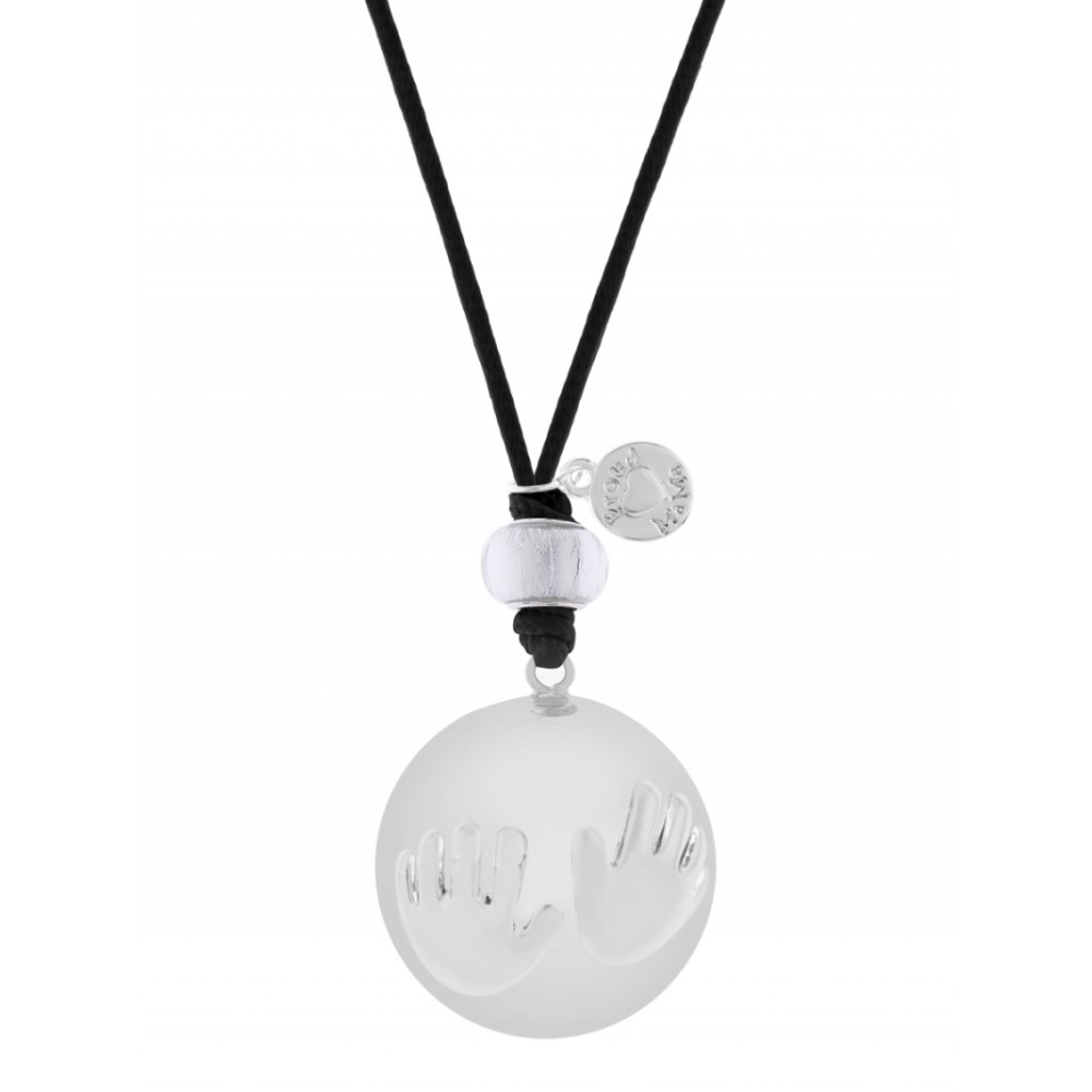 Bola-Kugel - BabyBel Schwangerschaftskette, Baby Händchen, Silber